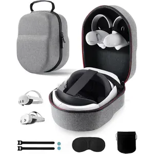 Case for Meta Quest 3/Quest 3S/Oculus Quest 2 Accessories/Vision Pro/Pico 4, Fit Elite Strap/Kiwi Design/BOBOVR Battery Head Strap, with Len Protector, Portable Hard Carrying Case for Meta Quest