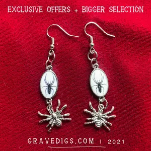 Spider Earrings 2 | Gothic Horror Fantasy Halloween