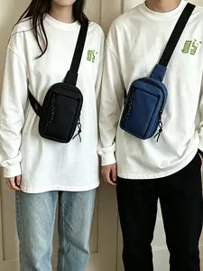 2026 New Unisex Crossbody Bag, Fashion Single Shoulder Bag, Plain Casual Small Bag, Mini Phone Bag, Adjustable Strap Outdoor Bag