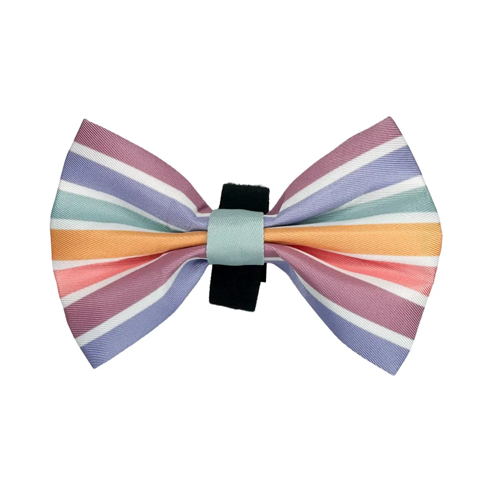 Bow - SHERBET SUNSET - rainbow stripe dog bow tie