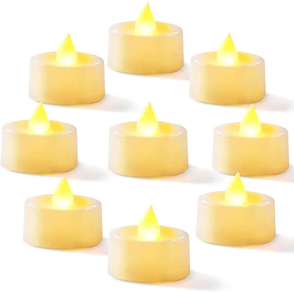 Smoke-Free Ambient LED Tealight Candle, Battery-Powered Realistic Flickering Light for Home Decor