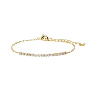 Colored Four Prong Half Tennis Bracelet
