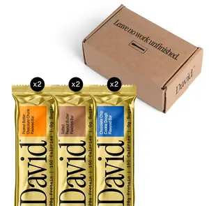 David High Protein Bars - 0g of Sugar, Low Carb, Gluten Free - 28g of Protein, 150 Calories - Variety 6 Pack (2x Peanut Butter Chocolate Chunk, 2x Chocolate Chip Cookie Dough, 2x Salted Peanut Butter)