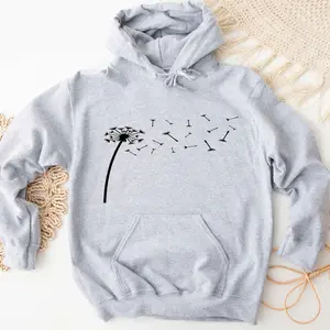 Dandelion Crewneck Hoodie, Wildflower Hoodie, Gifts for Her, Gifts for Hoodie, Inspirational, Meditation