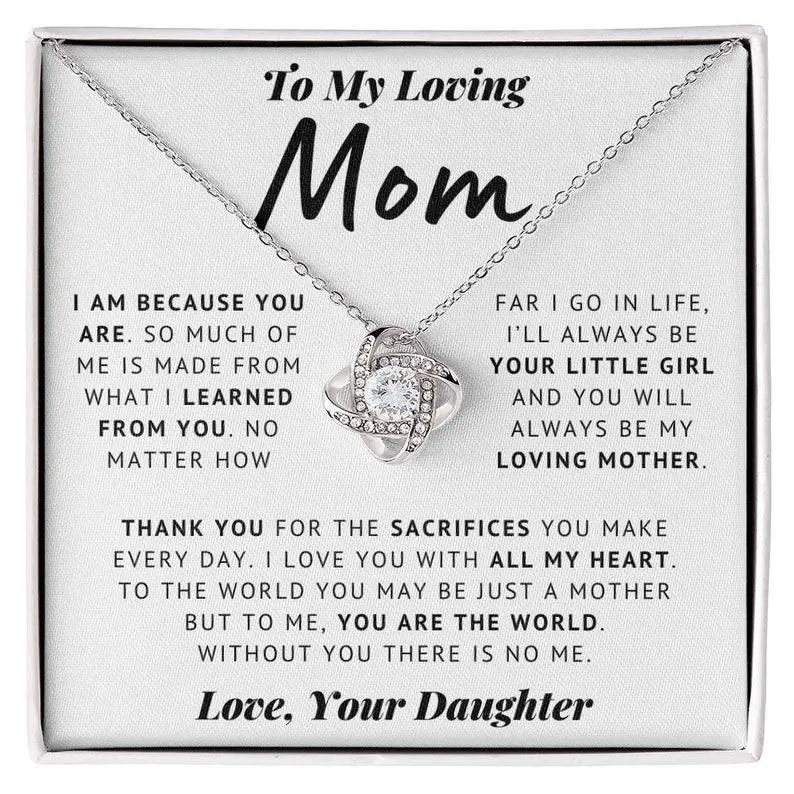 My Mom Little Girl | Personalized Gift For Mom From Daughter, Custom Necklace for Xmas, Christmas, Birthday, or Bonus Mom | Thoughtful Jewelry Present To Mama, Stepmom, or Foster Mom | Celebrate Love and Cherished Memories With a Meaningful Keepsake