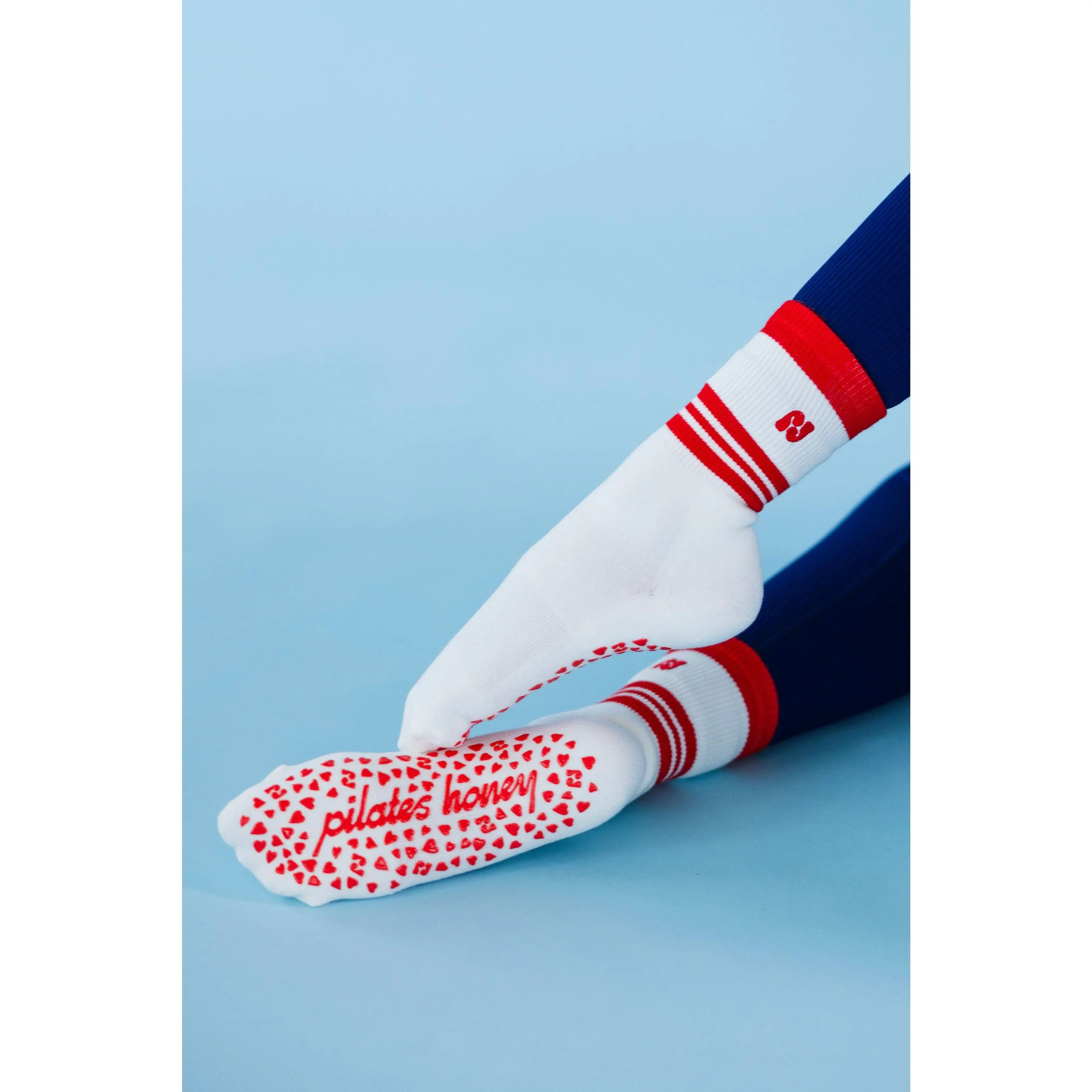 Red Honey Girl Crew Grip Sock