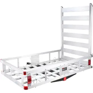 VEVOR 49.4x 22.4x 7.1 in Hitch Cargo Carrier, 500lb Capacity Trailer Hitch Mount Aluminum Cargo Basket, Luggage Carrier Rack Fits 2 Hitch Receiver for SUV Truck Pickup CampingVEVOR Super Brand Day