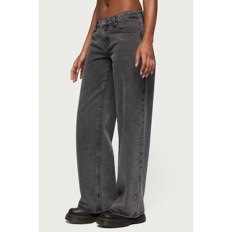 Tall Raelynn Washed Low Rise Baggy Jeans