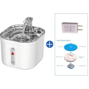 Cat Water Fountain, Stainless Steel Pet Water Fountain for Cats Inside, 3 Filters&Ultra-Quiet Pump, 2.2L/73oz Automatic Dog Dispenser Water Bowl, Multiple Pets Water Fountain