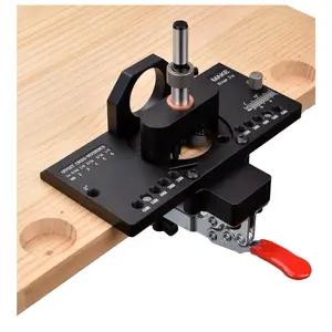 Metal Concealed Hinge Jig with Quick Clamp and Dust Vacuum Adapter Concealed Door Hinge Jig 35mm Cabinet Hinge Jig Hinge Hole