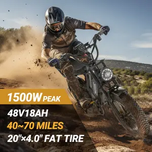 【live】VOLTVOGUE 1500W Electric Off-Road Bike: 20-Inch Full-Suspension E-Motorcycle with 48V 15.6 Mile RangeAh Removable Battery, 31MPH Top Speed, 40-70, 2-Seater, LED Headlights & 20" All Terrain Fat Tire UL 2849