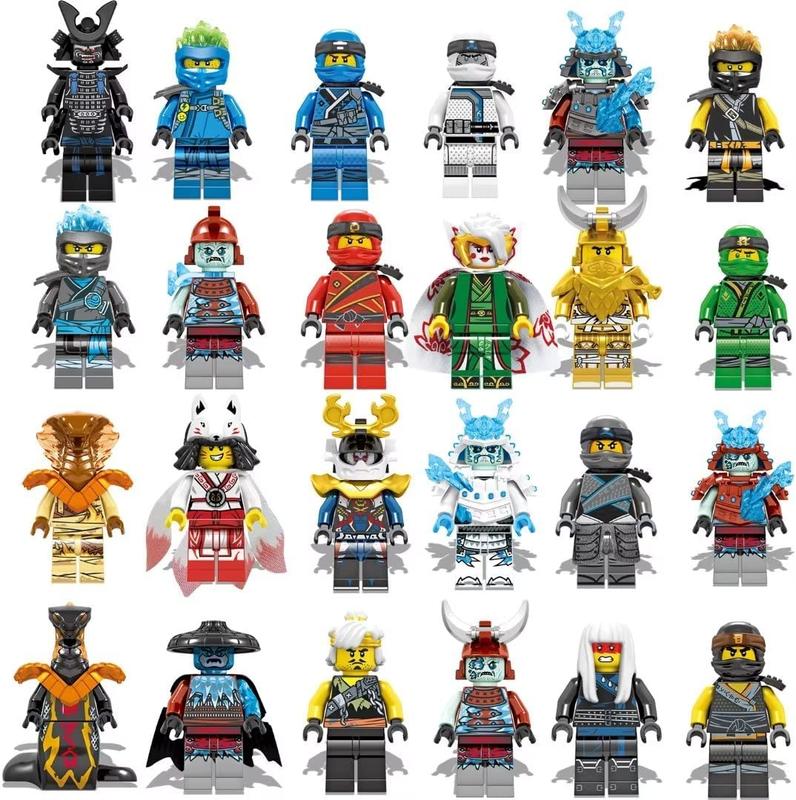 Nija Mini Action Figure Set - 24 Pack with Weapons and Collectible Building Blocks for Boys and Girls - Ninjago Anime Movies Fans MMiniCharacters Toys