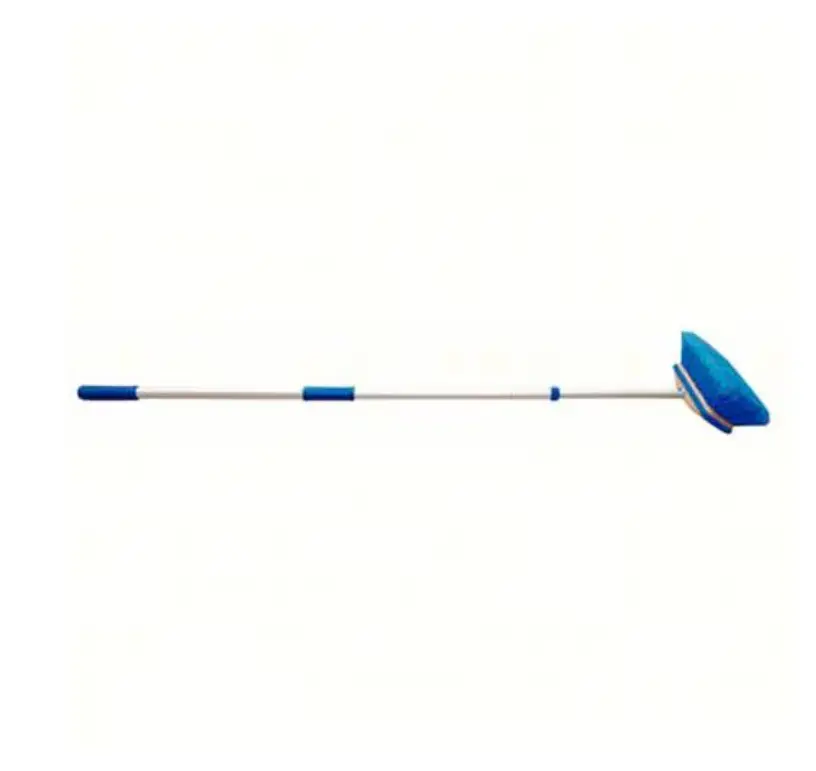 STAR BRITE Deluxe Telescoping Deck Brush Kit - Extends 3' - 6' - Extendable Aircraft-Grade Aluminum Handle, Soft or Medium Bristles, Floats if Dropped, Ergonomic Design, Multi-Surface Cleaning, deck brush, boat brush, marine cleaning