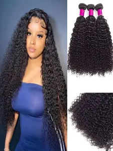Mongolian Afro Kinky Curly Bundles 3/4PCS Human Hair Extensions 100% Unprocessed Remy Human Hair Weave Bundles Jerry Curl