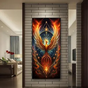 Phoenix Pattern DIY Diamond Arts Colorful Painting Kit without Frame, 5D Diamond Arts Colorful Painting Kit, Wall Art Decor for Home Living Room Bedroom