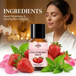 Qtoko Strawberry Mint Secret Oil 50ML, Feminine Care Essential Oil, Natural Fragrance for Women, Ideal for Daily Use