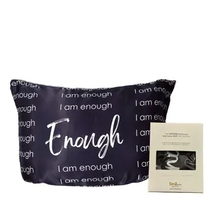 I am enough silky satin pillowcase Queen size black silk