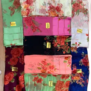 Beautiful Georgette /silk sari with rose floral pattern(fall, pico done) Womenswear