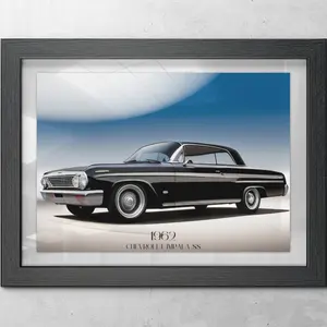 1962 Chevrolet Impala SS Classic Car Poster Decor Print Gift Prop Ornaments Artistic Decoration Photo Wall Room