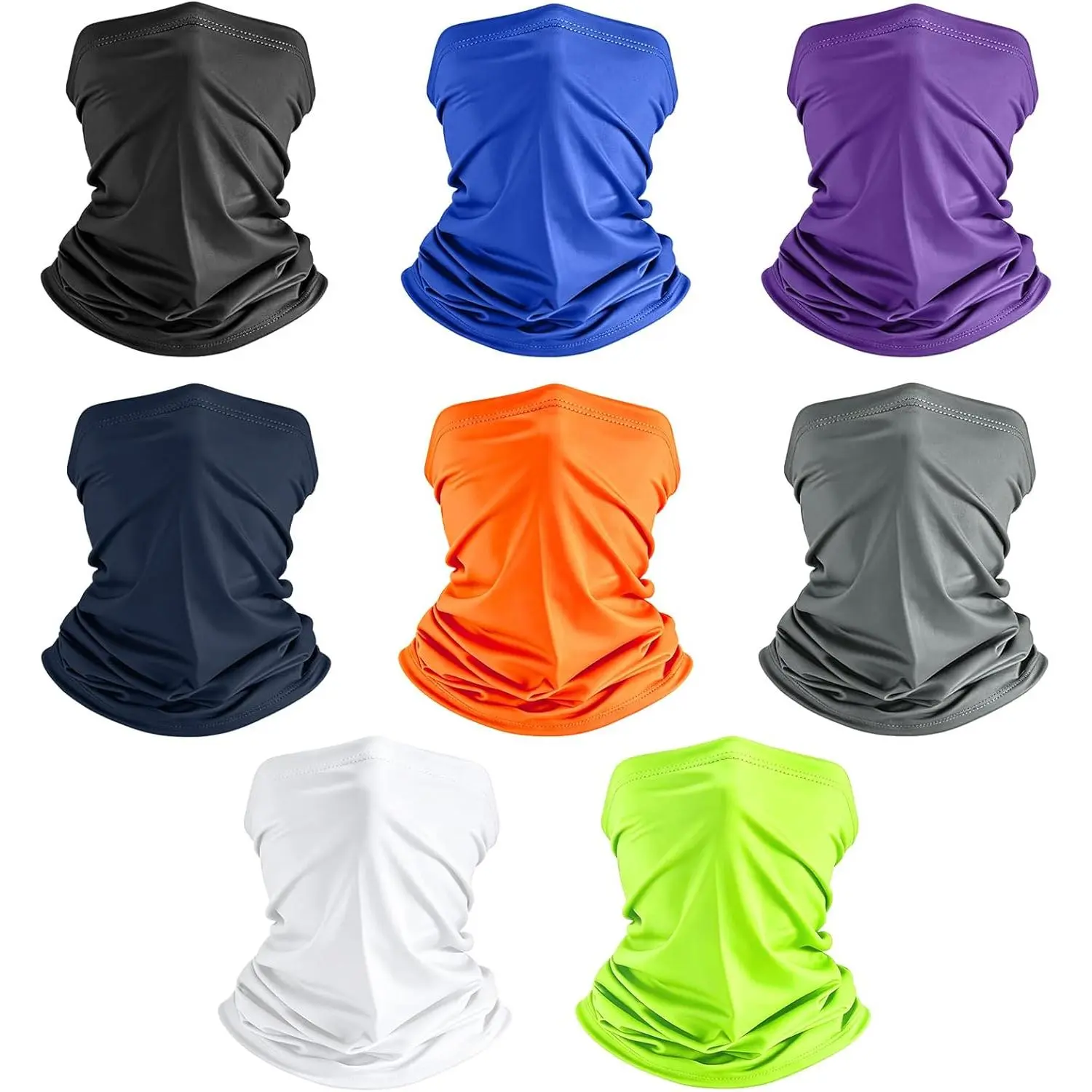 8 Pack  Gaiter Balaclava Gator  Mask UV Protection Breathable  Bandanas  Cover for Men Women