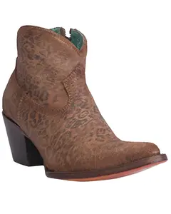 Corral Women's Cheetah Print Suede Booties Round Toe - A4468 Corral Women's Cheetah Print Suede Booties Round Toe - A4468