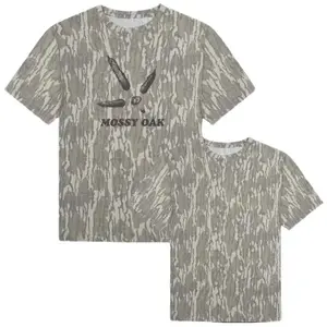 Mossy Oak Bottomland Camo T-Shirt, Turkey Track Graphic Tee, Mossy Oak Hunting Shirt, Vintage Turkey Hunter Camo Top, Spring Turkey Season Apparel