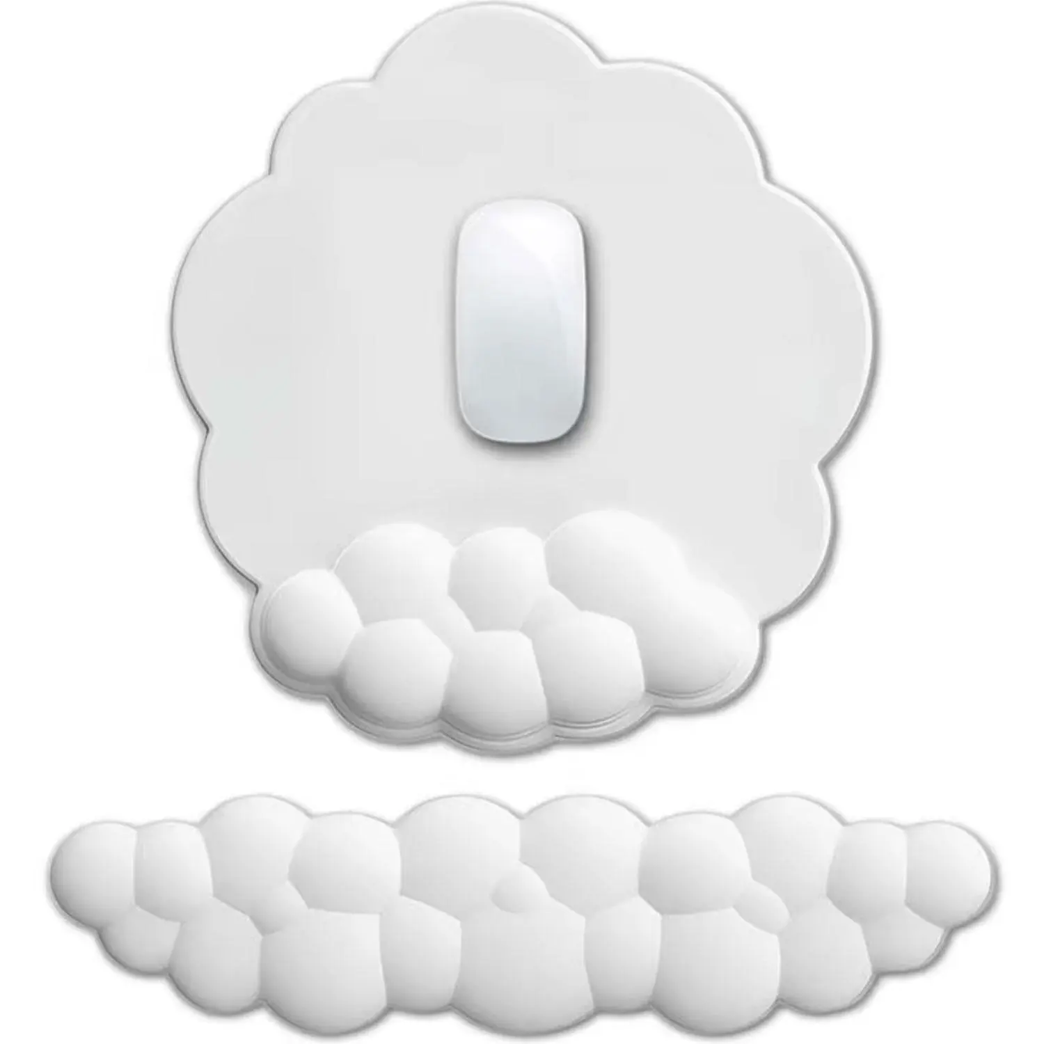 Ergonomic Keyboard Wrist Support Set, Cute Cloud Mouse Pad with Wrist Rest, Ideal for Work and Gaming, Comfortable and Stylish Design, Gaming Accessories, Pc Accessories Gaming