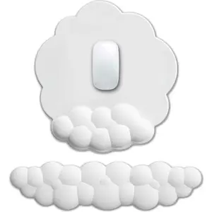 Ergonomic Keyboard Wrist Support Set, Cute Cloud Mouse Pad with Wrist Rest, Ideal for Work and Gaming, Comfortable and Stylish Design, Gaming Accessories
