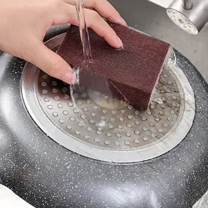 Diamond sand pot scrubber, nano sponge magic eraser, kitchen cleaning brush for pot bottom, removes scale and black grime