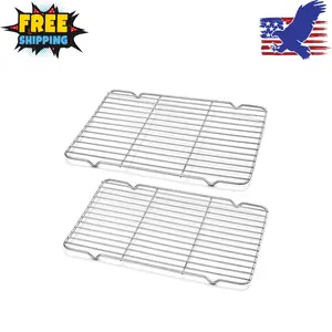 Cooling Rack and Baking Rack with Stainless Steel, 2 - Pack 10 x 15 Inches
