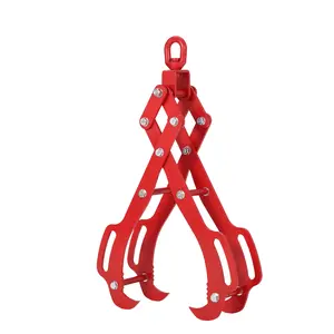 36 in Log Lifting Tongs with 4 Claw, Heavy Duty Steel Logging Grabbler, 360° Swivel Dragging Tongs, Anti-Slip Skidding Tongs for Tractors, Trucks, Firewood, Lumber