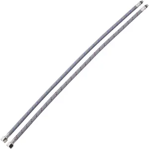 Faucet Lines 24" Bathroom Sink Hose Braided Nylon cUPC 3/8" Female x M8 Male Connector Stainless Steel Universal Hot Cold Water