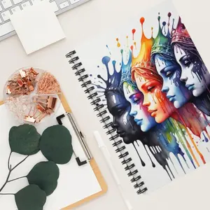 All Woman Unite Colorful Drip Stationery