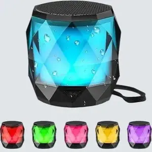 LFS Portable Bluetooth Speaker with LED Lights – 7-Color Waterproof Wireless Mini Speaker, Magnetic Night Light, TWS for Shower, Home & Outdoor