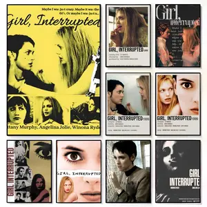 Movie Drama G-Girl I-Interrupted Poster Fade-resistant Self-adhesive posters that Perfect for gifts and creating walls in bedrooms Living rooms Bars Coffee houses and Restaurants HD printing waterproof protection