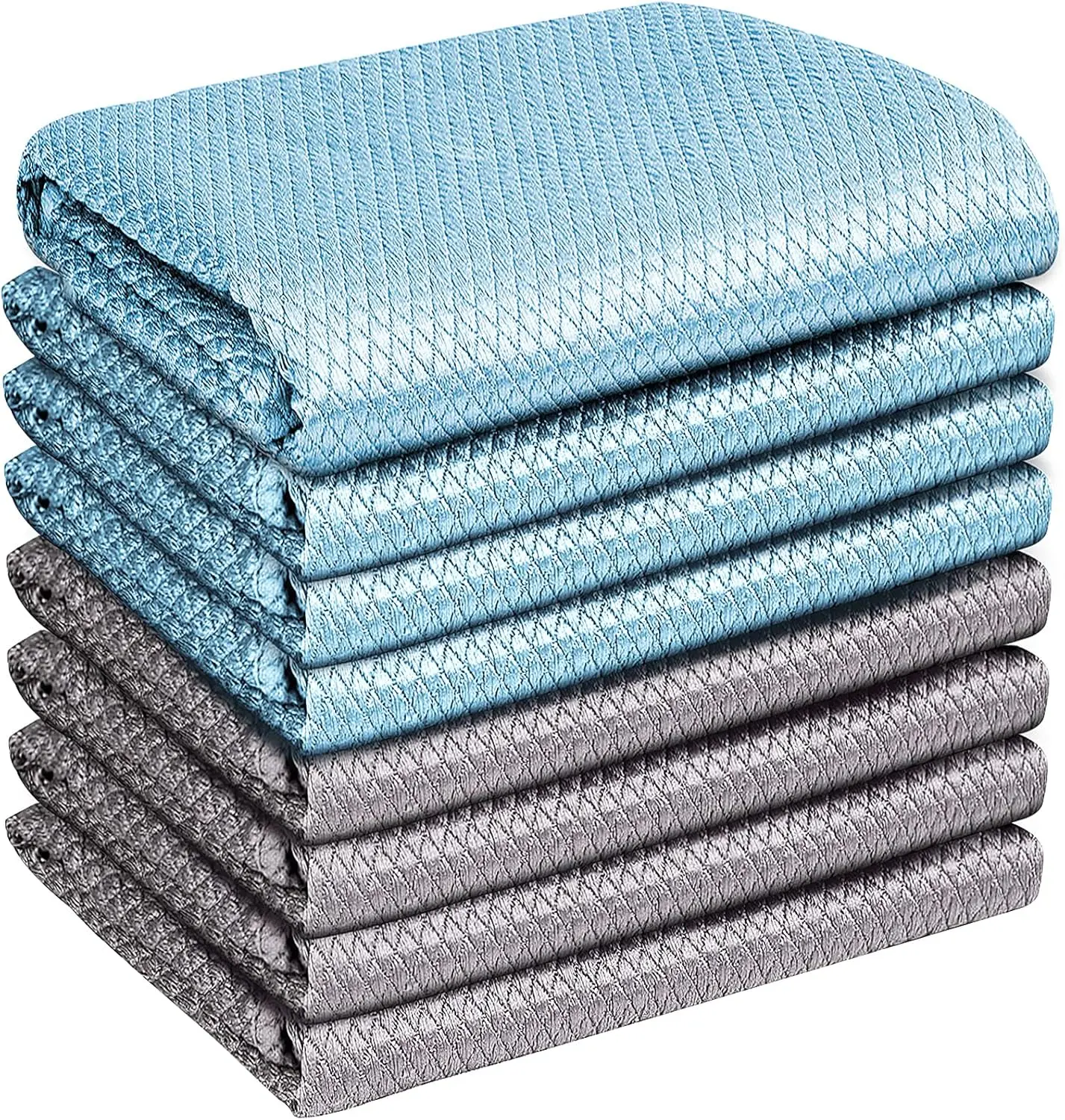 Miracle Cleaning Streak Free Cloths Pack of 8 Easy Clean Nanoscale Microfiber Polishing Windows Glass Lint Free Rags Stainless Steel Car Reusable