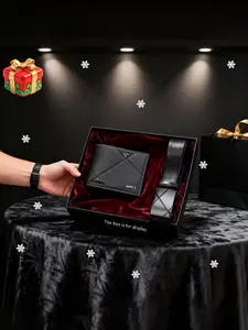 Men's Fashion Belt Set with Wallet, Classic Style, Perfect Gift for Valentine's Day, Father's Day, Christmas, Birthday