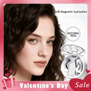 Mosty Soft Magnetic Eyelashes All-in-One Box – Reusable, Glue-Free, Waterproof, Lightweight, Natural Look, Long-Lasting False Lashes | Valentine's Day