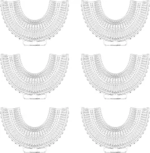 6 Pcs U Shaped Replacement Toothbrush Heads Kids Silicone Brush Head, 360 Degree Oral Teeth Cleaning for Children Electric Manual Toothbrushes Replace (6 Pcs 7-14 Age)