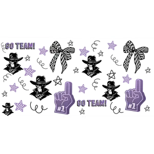UV58 - Raiders Mascot UV DTF Cup Wrap