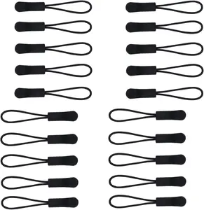 Zipper Pulls  20 Pcs Replacement Zipper Tabs Black