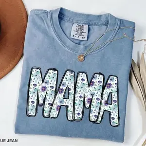 Comfort Colors Vintage floral Mama t-shirt, Mama T-Shirt, Strong Woman Shirt, gift for mothers day, Mama tee, Graphic Tee, Women's T-Shirt