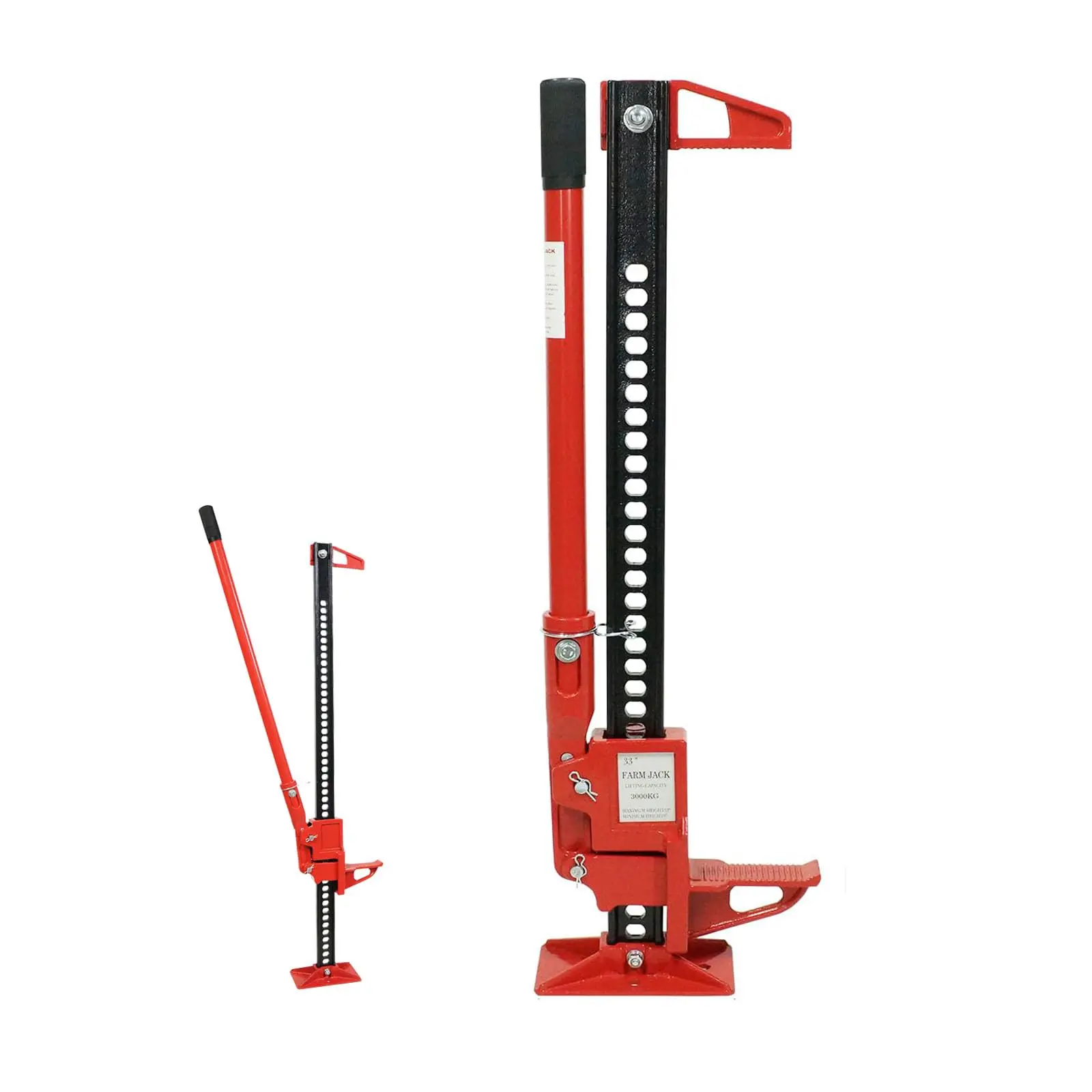 3Ton High Lift Farm Jacks 60 Inch-6600LBS Off Road Jack, Heavy Duty Bumper Jacks, All Fit Tall Utility Farm Jack for Tractor, Truck, SUV, ATV,UTV