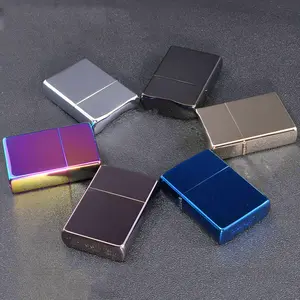 Popular Classic Pattern Metal Lighter, DIY Carving Supported, Windproof Flip Design, Retro Exquisite Craft, Trendy Collectible Decor, Great Daily Gift, Fuel Not Included