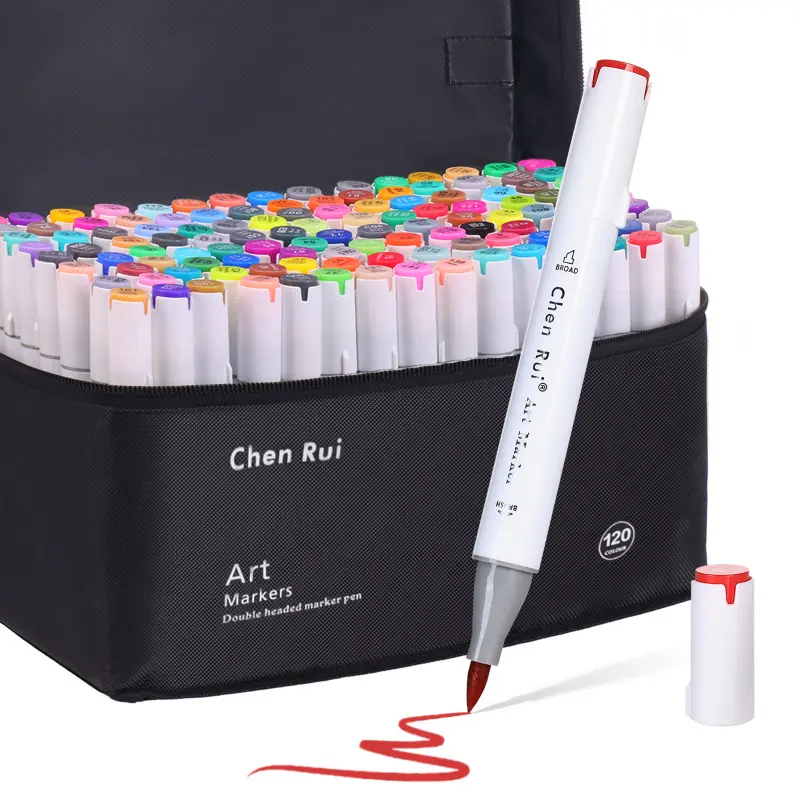 48/60/80 Colors Alcohol Markers Set, Drawing Tools, With Bleeding-Proof Drawing Mat, Brush&ChiselDual Tips Art Markers for Coloring, Sketching, Card Making and DIY Patinting, for Adults and Students Art Supplies, Coloring Book Markers, Brush Marker Pen