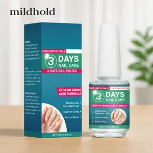 MILDHOLD 3-Day Nail Rescue Kit - Repair Dry Damaged Nails with Keratin Amino Acid Formula 15ml Cuticle Care Treatment for Home Use