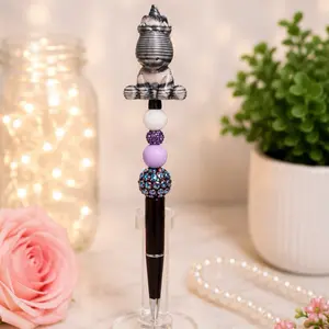 Handmade Midnight Unicorn Beaded Pen
