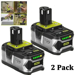 High quality 2PCS For RYOBI P107 P108 8.0Ah High Capacity Battery 18Volt Lithium-Ion One Plus