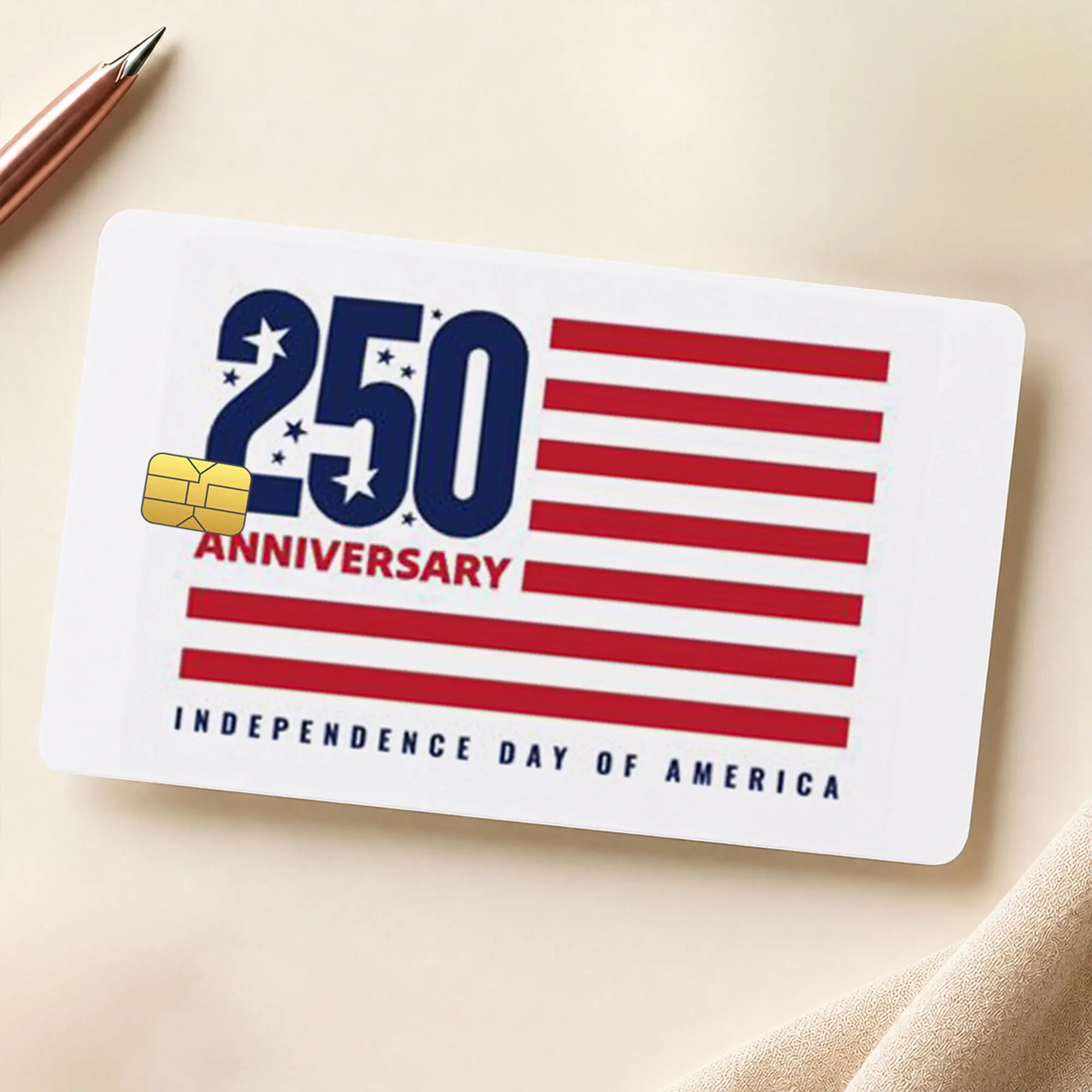 America 250th Birthday Card Skin, Debit Card  Sticker, Perfect Wallet Gift, ATM Approved