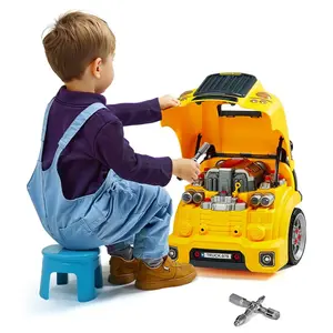 VEVOR Engine Toy, 60 Pieces, Kids Mechanic Car Repair Set with Removable Parts, Lights and Sounds, Steering Wheel and Horn, Kids Mechanic Workshop Set for Toddler Ages 3 Years and Up, BlueVEVOR Super Brand Day